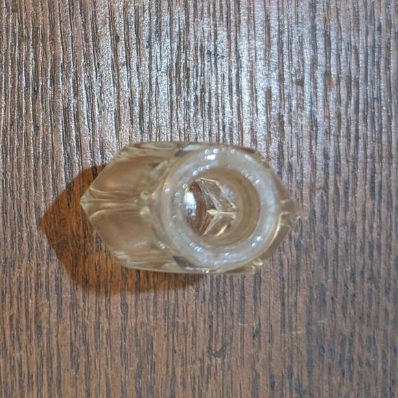 Vintage Cristallerie Oberursel Lead Crystal Etched Floral Perfume Glass Bottle - Picture 9 of 11